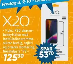 Bilka X20 skærmbeskyttelse tilbud