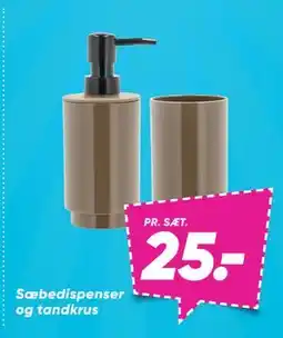 Bilka Sæbedispenser og tandkrus tilbud