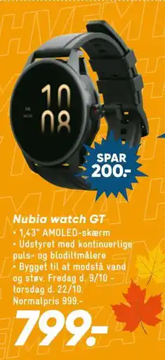 Bilka Nubia watch GT tilbud