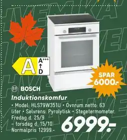 Bilka BOSCH Induktionskomfur tilbud