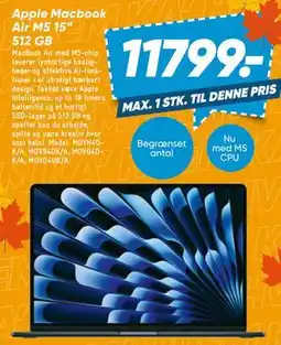 Bilka Apple Macbook Air M5 15” 512 GB tilbud