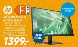 Bilka HP OMEN 27” QHD gaming skærm tilbud