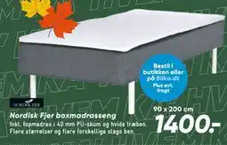 Bilka Nordisk Fjer boxmadrasseng tilbud