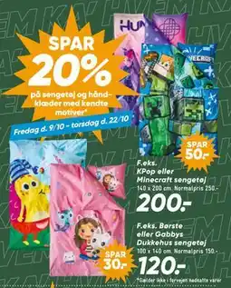 Bilka SPAR 20% på sengetøj og håndklæder med kendte motiver tilbud