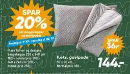 Bilka SPAR 20% på sengetæpper og gavlpuder tilbud