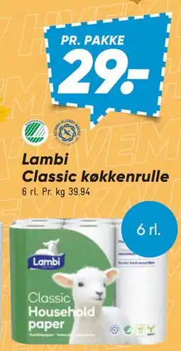 Bilka Lambi Classic køkkenrulle tilbud