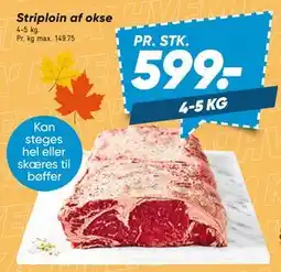 Bilka Striploin af okse tilbud