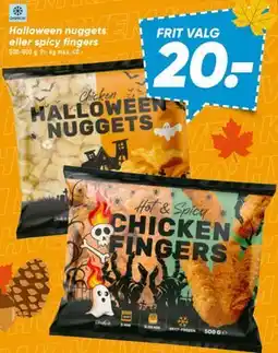 Bilka Halloween nuggets eller spicy fingers tilbud
