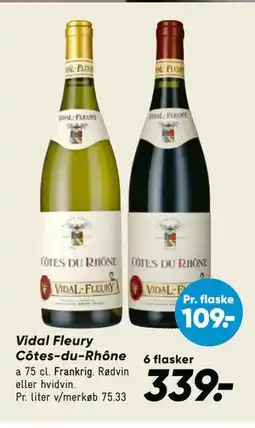Bilka Vidal Fleury Côtes-du-Rhône tilbud