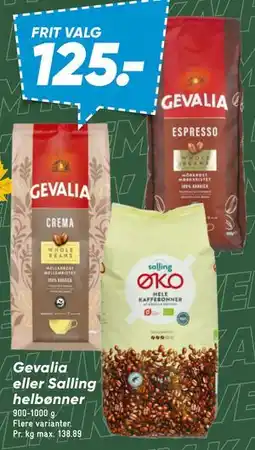 Bilka Gevalia eller Salling helbønner tilbud