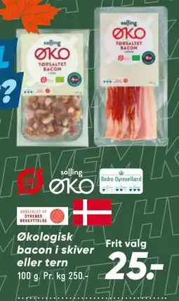 Bilka Økologisk bacon i skiver eller tern tilbud