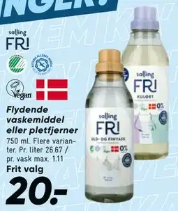 Bilka Flydende vaskemiddel eller pletfjerner tilbud