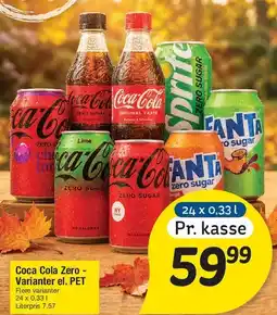 Fakta Tyskland Coca Cola Zero - varianter (PET) tilbud