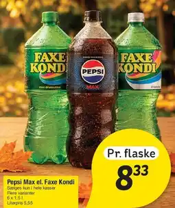 Fakta Tyskland Pepsi Max el. Faxe Kondi tilbud
