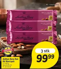 Fakta Tyskland Anthon Berg Ren Rå Marcipan tilbud
