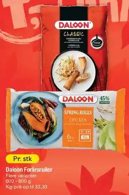 Fakta Tyskland Daloon Spring Rolls (Forårsruller) tilbud