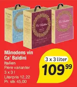 Månedens vin - Ca' Baldini (bag-in-box)