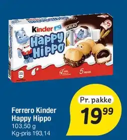Fakta Tyskland Kinder Happy Hippo tilbud