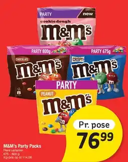 Fakta Tyskland M&M's Party Packs tilbud