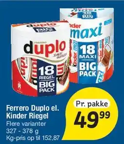 Fakta Tyskland Duplo / Kinder Riegel tilbud