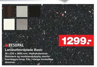 Bauhaus Laminatbordplade Basic tilbud