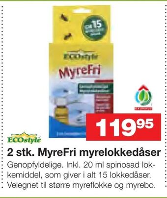 Bauhaus 2 stk. MyreFri myrelokkedåser tilbud