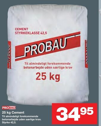 Bauhaus 25 kg Cement tilbud