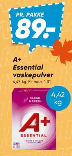 Bilka A+ Essential vaskepulver tilbud