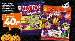 Bilka Haribo happy halloween eller paw patrol Halloween multi pack slikpose tilbud