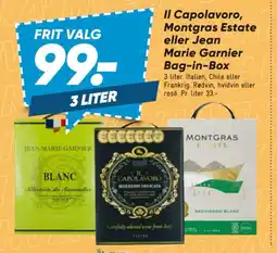 Bilka Il Capolavoro, Montgras Estate eller Jean Marie Garnier Bag-in-Box tilbud