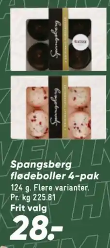 Bilka Spangsberg flødeboller 4-pak tilbud