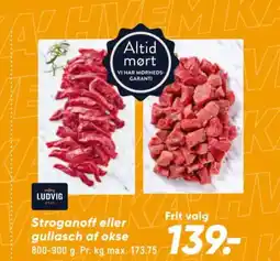 Bilka Stroganoff eller gullasch af okse tilbud