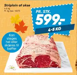 Bilka Striploin af okse tilbud