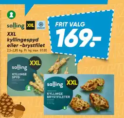 Bilka salling XXL kyllingespyd eller-brystfilet tilbud