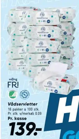 Bilka Salling fri Vådservietter tilbud