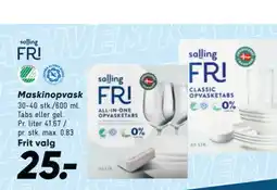 Bilka Salling fri maskinopvask tilbud