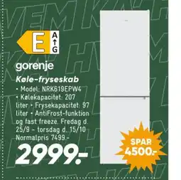 Bilka Gorenje køle-fryseskab tilbud