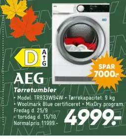 Bilka AEG Tørretumbler tilbud