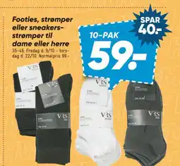Bilka Footies, strømper eller sneakers- strømper til dame eller herre tilbud