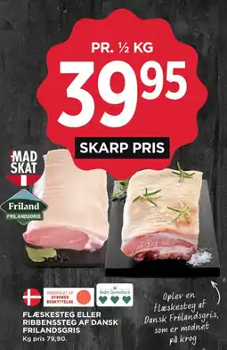 MENY Friland flæskesteg eller ribbenssteg tilbud