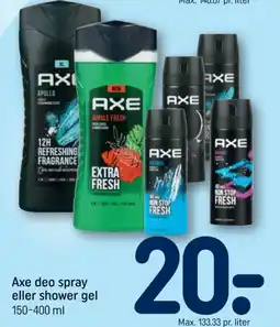 REMA 1000 Axe deo spray eller shower gel tilbud