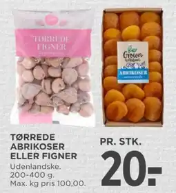 MENY Tørrede abrikoser eller figner tilbud