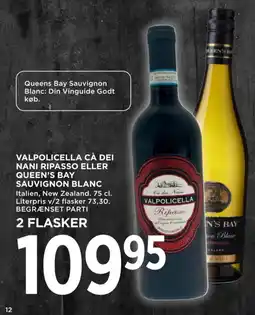 MENY Valpolicella Cà dei Nani Ripasso eller Queen's Bay Sauvignon Blanc tilbud