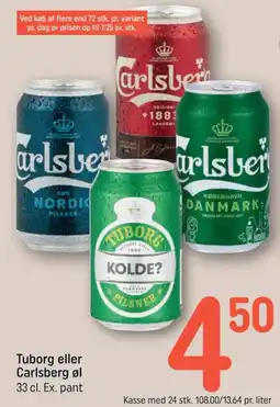 REMA 1000 Tuborg eller Carlsberg øl tilbud