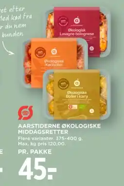 MENY Aarstiderne økologiske middagsretter tilbud