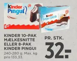 MENY Kinder mælkesnitte eller kinder pingu tilbud