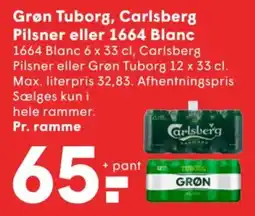 SPAR Carlsberg Pilsner eller Grøn Tuborg tilbud