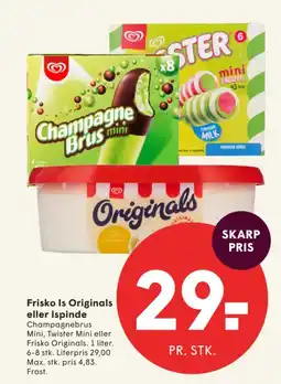 SPAR Frisko Is Originals tilbud