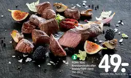 REMA 1000 Rema 1000 krondyrsteaks eller krondyrkød i tern tilbud