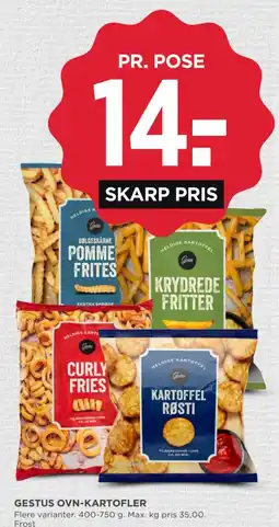 MENY Gestus ovn-kartofler tilbud